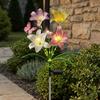 Solar-Lilienblütenlicht, Wasserdichte LED-Künstblumen-Gartensteckerleuchte für den Außenbereich, Farbwechselndes Licht für Rasenweg-Terrassen-Dekoration