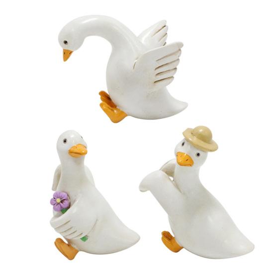 

3 Pcs Cute Climbing Duck Garden Statue Funny Resin White Goose Flower Pot Hugger Outdoor Hanging Animal Figurine for Home Garden Patio Lawn Yard Decor 1 Set