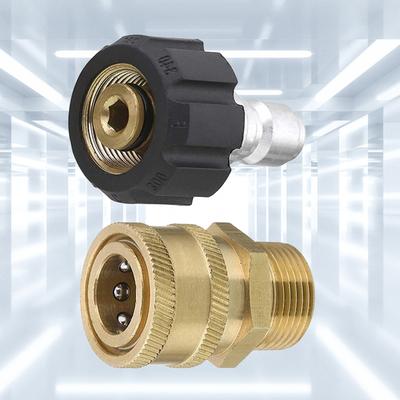 High Pressure Washer Hose Connector Converter Power Washer Outlet Adapter 1/4 Inch M22 Quick Coupling 3/8 Inch Hose Fitting