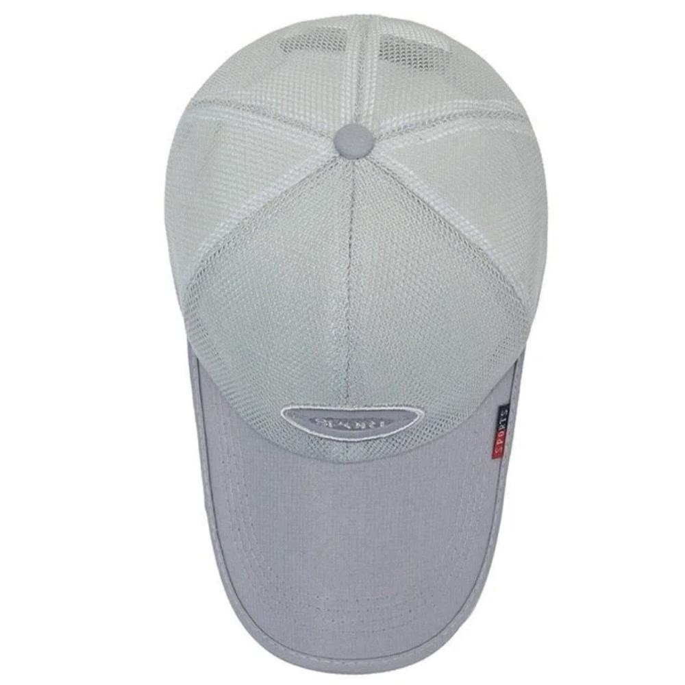 New Style Unisex Long-Brim Mesh Baseball Cap Breathable Sun Protection Trucker Hats For Men Female Outdoor Hiking Sports Caps