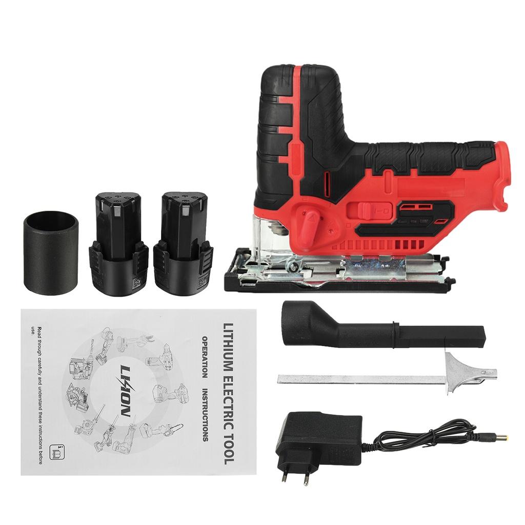 12V 5600RPM 70mm 6 Speed Adjustable Woodworking Power Tool 45 Degree Tilt AnglePortable Cordless Jig Saw Electric Jigsaw