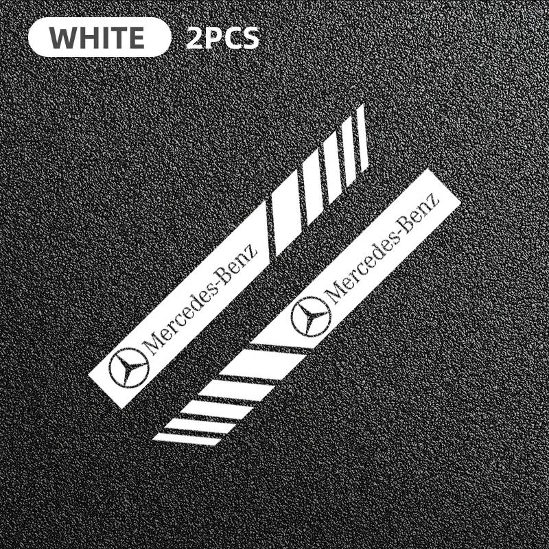 

2pcs Car Stripe Stickers Rearview Mirror Reflective Vinyl Decals Decoration For Mercedes Benz AMG W124 W202 W203 W204 W210 W211