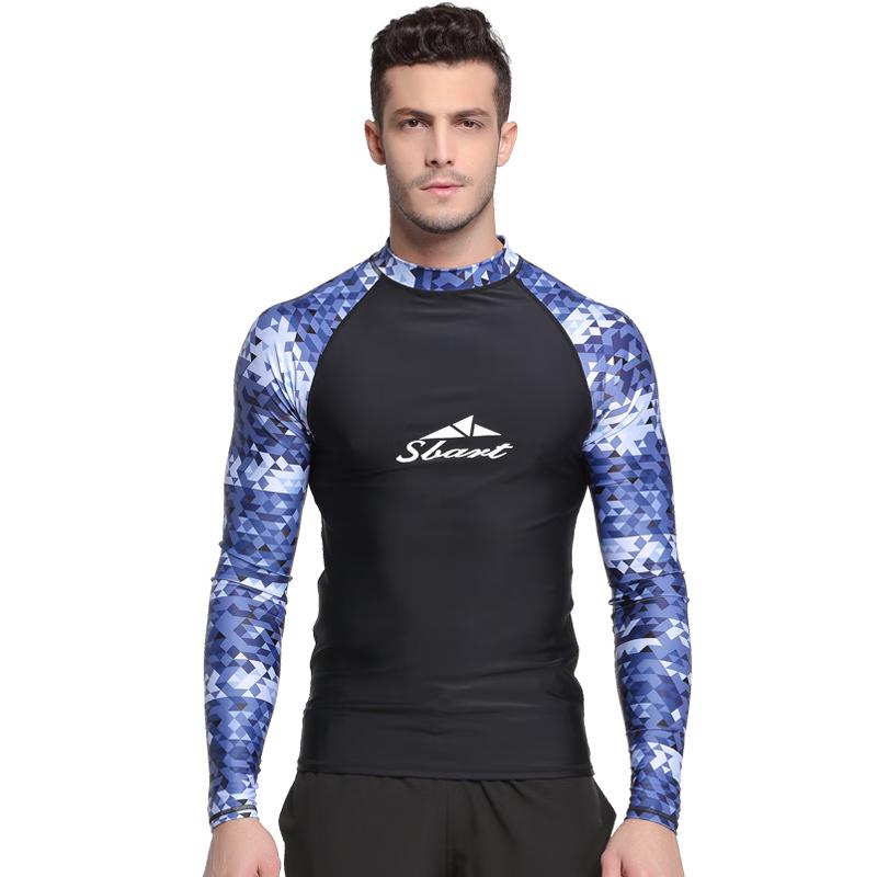 SBART Men s Quick-Dry Sun Protection Split Surfing & Diving Top