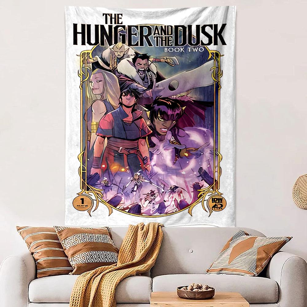 The Hunger and the Dusk Tapestry Wall Hanging, IDW Fantasy Comic Art, Comic Book Wall Decor for Bedroom Living Room Dorm