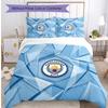 Set Lenzuola 3 Pezzi Stampato Manchester City Morbido Delicato sulla Pelle Lavabile Copripiumino e Federe Set Tutte le Stagioni Camera da Letto