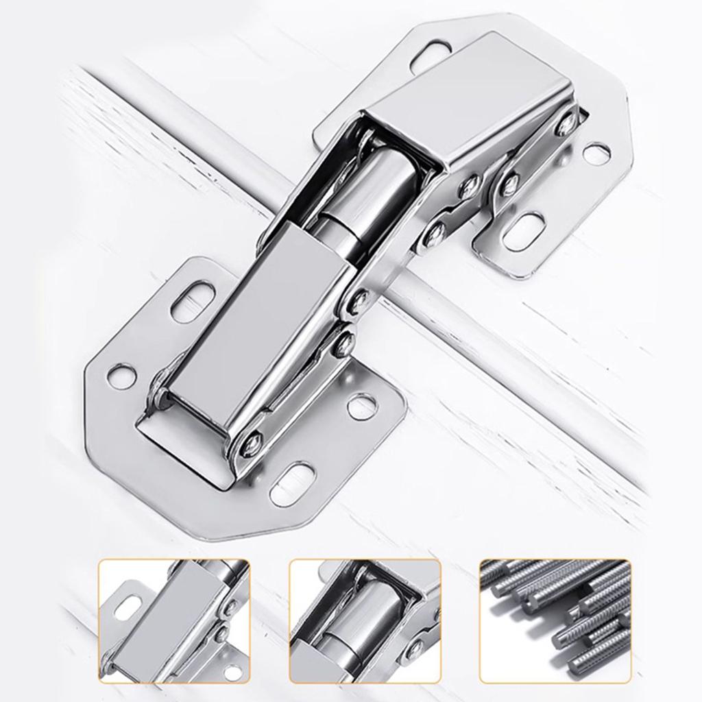 Cabinet Hinges,90 Degree Soft Close Surface Mount Spring Frameless Concealed Cabinet Door Hinges for Cupboard,Easy Install