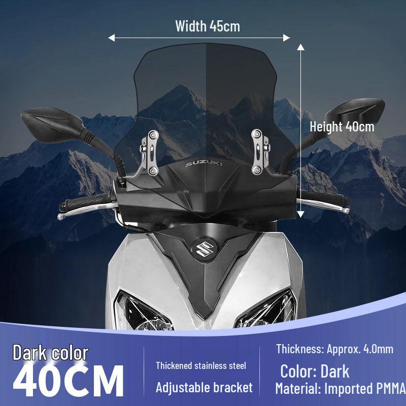 Windshield Glass for Suzuki UY125, Haojue AFR, and Qianjiang Hong Scooters
