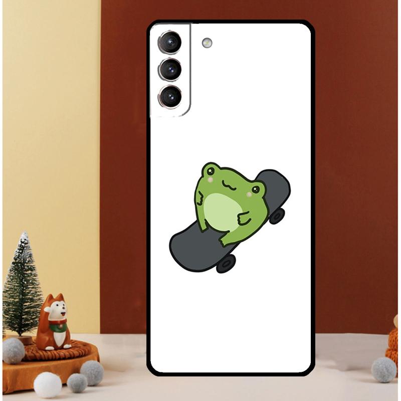 

Лягушка Скейтборд Милый Кавайный Чехол Для Samsung Galaxy S25 S26 Ultra S21 S22 S20 S23 S24 Ultra S10 Plus S25 FE Чехол Funda Galaxy S21