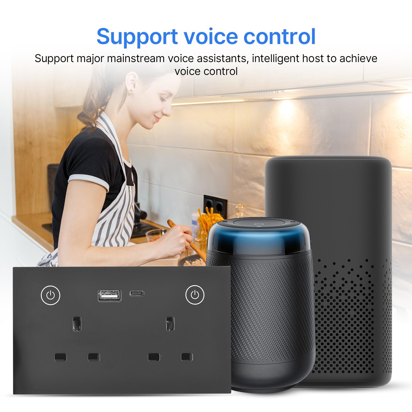 Сенсорный выключатель света WiFi Умная розетка Огнестойкая стеклянная панель Память — фото 4