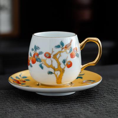 Ceramic Coffee Cup High-grade Exquisite Ladies Light Luxury High-grade Sense Tea Cup Afternoon Tea Cup  Saucer Set