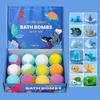 12 Boules de Bain Série Océan avec Jouets Surprise, Fizzers de Bain Aromathérapie Naturelle avec Jouets Animaux Marins Mignons, Bain Moussant Riche Spa pour Enfants et Adultes