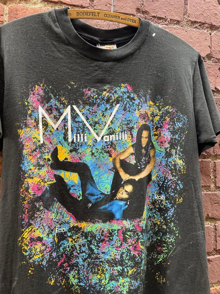 

Винтажная футболка Milli Vanilli 1990-х годов, с коротким рукавом, подарок фанату, размеры от S до 5XL, унисекс XL