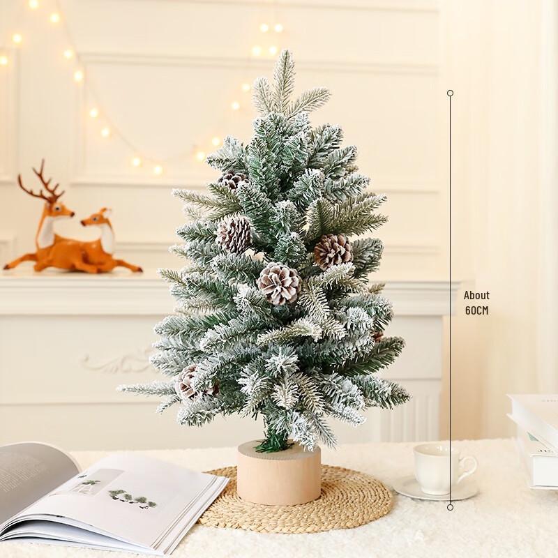 60CM Tabletop Mixed Pine & Snow Christmas Tree