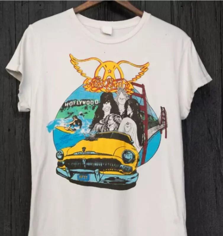 Remake Aerosmith Walk This Way Short Sleeve White Unisex Tshirt S5XL Unisex T-Shirt S