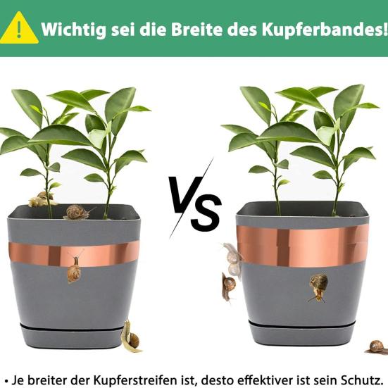 Snail Protection Copper Tape Self-Adhesive Stickiness Apply Waterproof Easy to Strong Copper Foil Tape