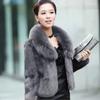 New Womens Winter Autumn Short Section Faux Fur Jackets Man-made Rabbit  Collar Casual  Coats E98