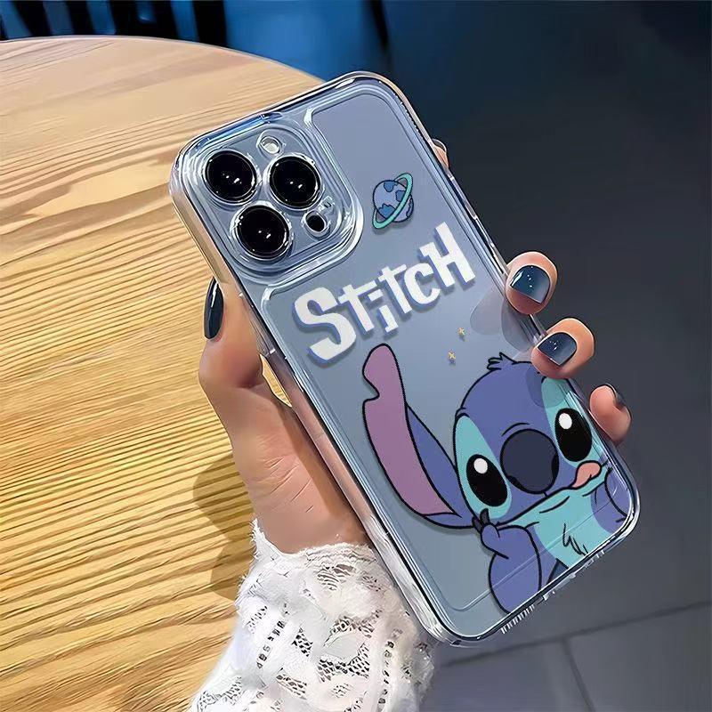 Stitch Cartoon Phone Case for Apple iPhone 15 Pro, 16 Pro Max, 14, 13 Pro, and 17.