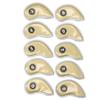 10Pcs Golf Iron Head Covers Sleeve Number Protective PU Waterproof Golfing AccessoryGold