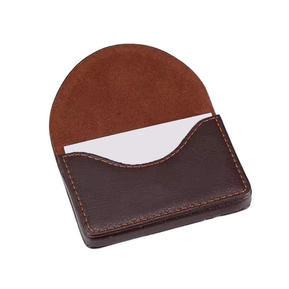 Magnetic Buckle Business Card Holder High Quality ID Card Holder Fashion PU Leather Card Case  Gift
