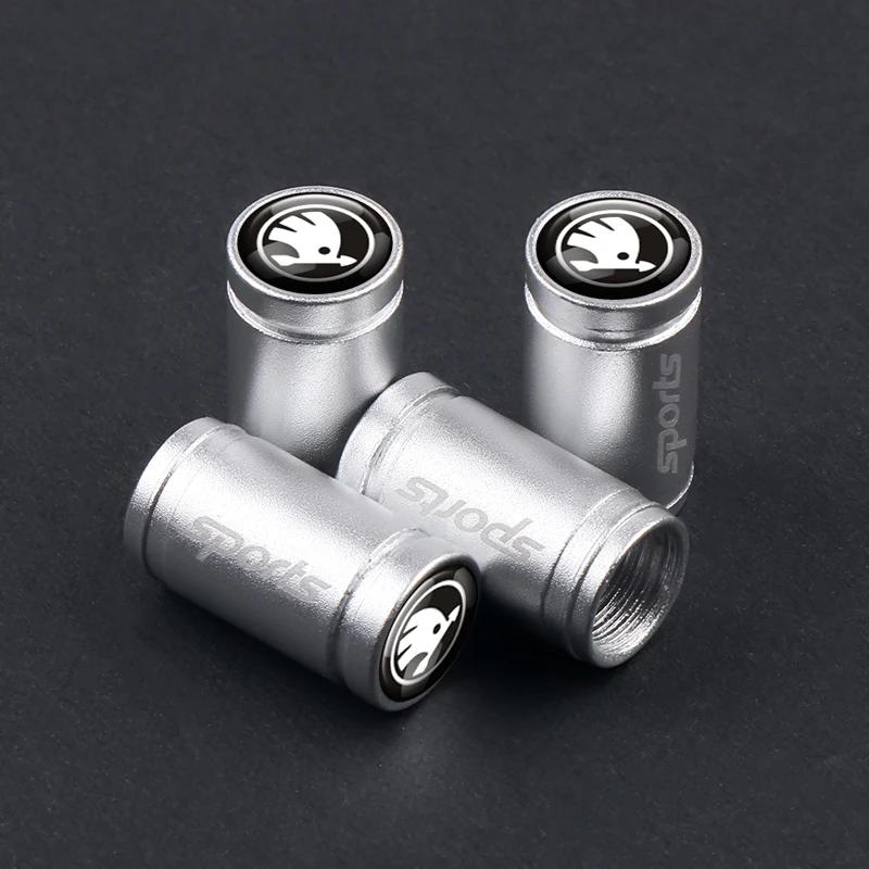 2025 Новый 4 шт. Спортивный Стиль Колпачки Клапана Шины Автомобильное Колесо Колпачки Клапанов Шины Для Skoda Octavia A5 A7 2 Fabia Rapid Yeti Superb Ac