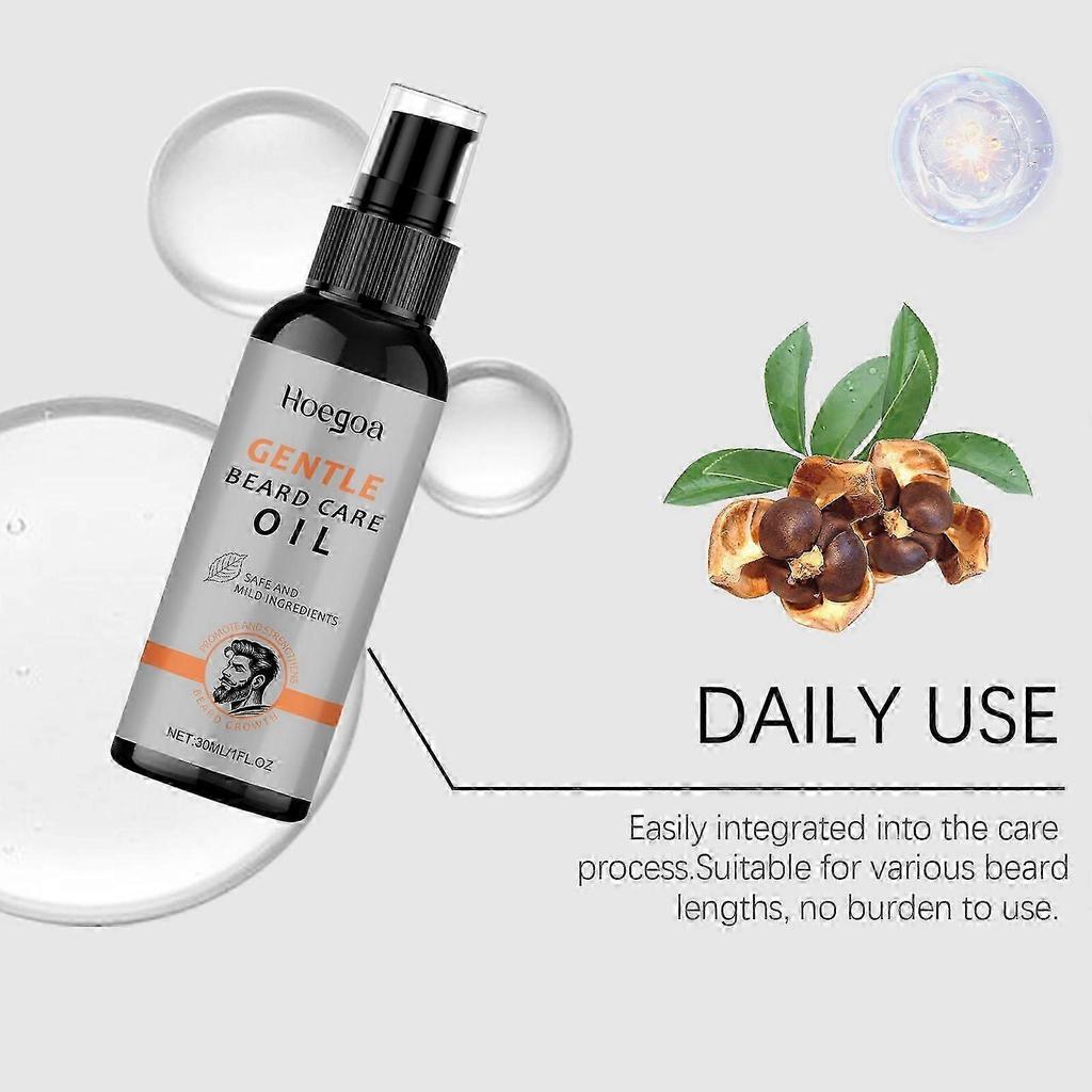 Männer Bartpflegeöl - Nährend, Feuchtigkeitsspendend für Weiche, Gesunde Bärte - 30ml