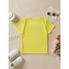 European Size Girls Round-neck Short-sleeved T-shirt with Cartoon Cat Reading Book and Kabbalah Pattern