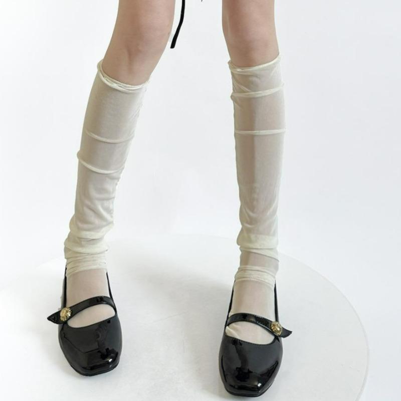 Fashion Women's Stockings Summer Thin Breathable Mesh Knee Socks JK Lolita Kawaii Girls Stockings Long Legging Socks Stockings