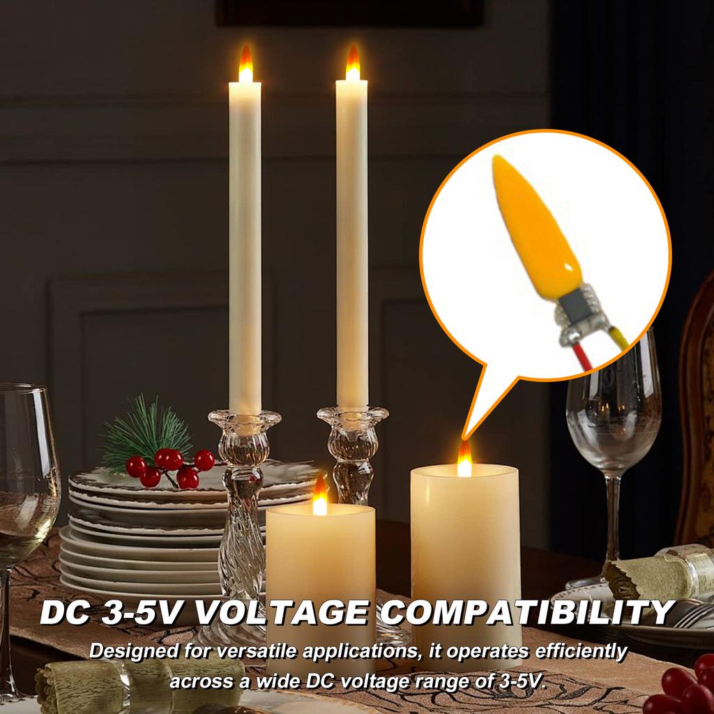 3/5/10PCS Flame Light Bulbs 2200K Diode Light Bulb Accessories LED Flame Effect Light Bulb for Christmas Party Decorations