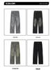 Yadu Unisex Retro Hong Kong Style Washed Denim Pants - Loose Straight Leg Casual Pants