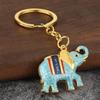 Elefante de Guerra Esmaltado Tailandia Venta Caliente Elefante con Goteo de Aceite Colgante de Llavero para Coche Pequeño Regalo