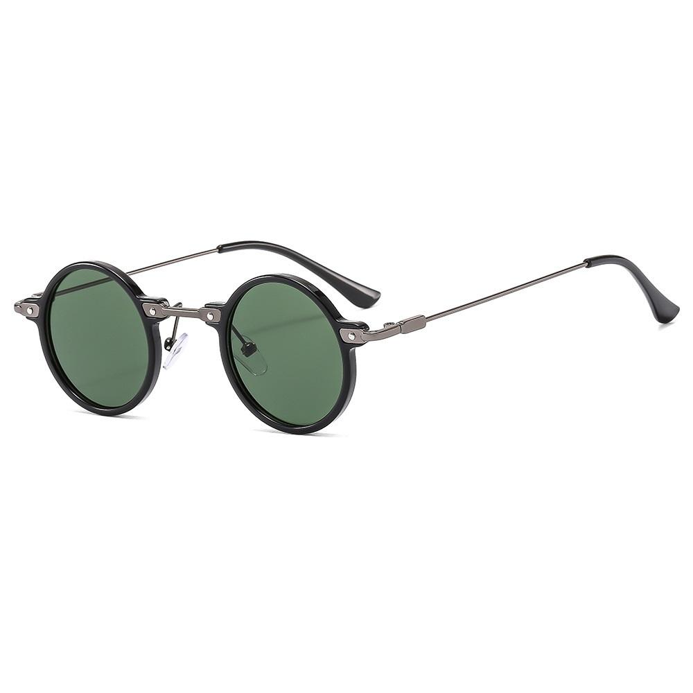 Vintage Steampunk Round Sunglasses Men Women Retro Gothic Circle Glasses Protection Metal Frame Punk Eyewear for Driving Fishing