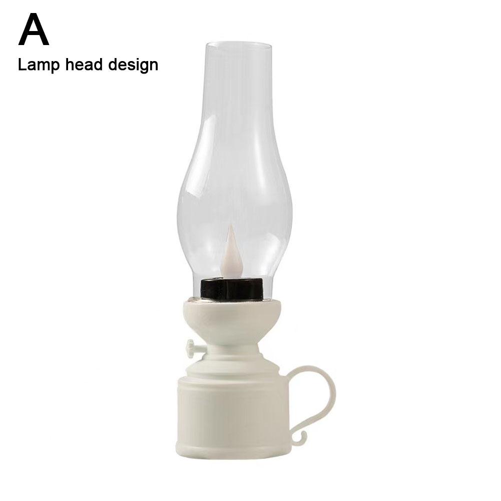 Dekorativer Retro-Kerzenhalter Kerzenständer Lampe mit Knopfzellen-Batterie Tischleuchte Öllampe