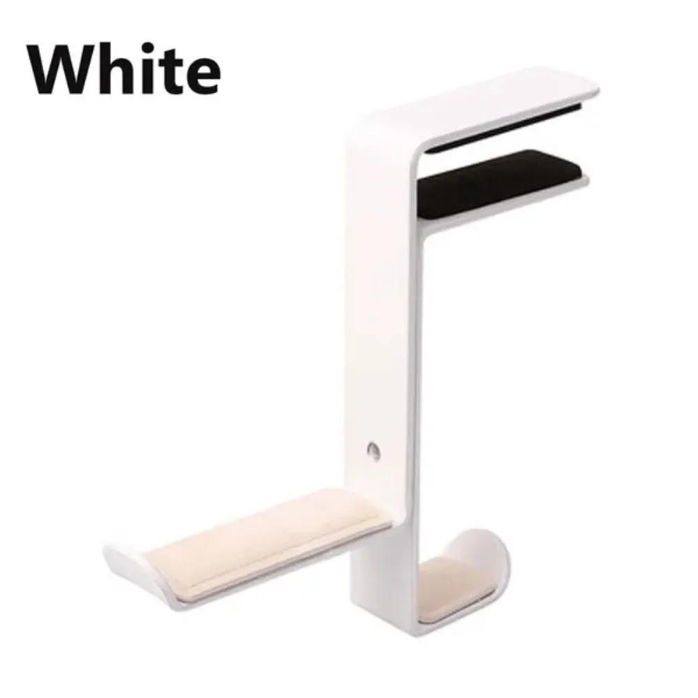 

1 шт. Универсальная игровая подставка для наушников, кронштейн, офисный держатель для гарнитуры, зажим для подвешивания(Не включая гарнитуру) белый