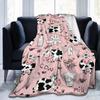 Cow Print Blanket Black and White Bed Cow Soft Sofa Comfortable Warm Blanket Plush Gift Bedroom Decoration