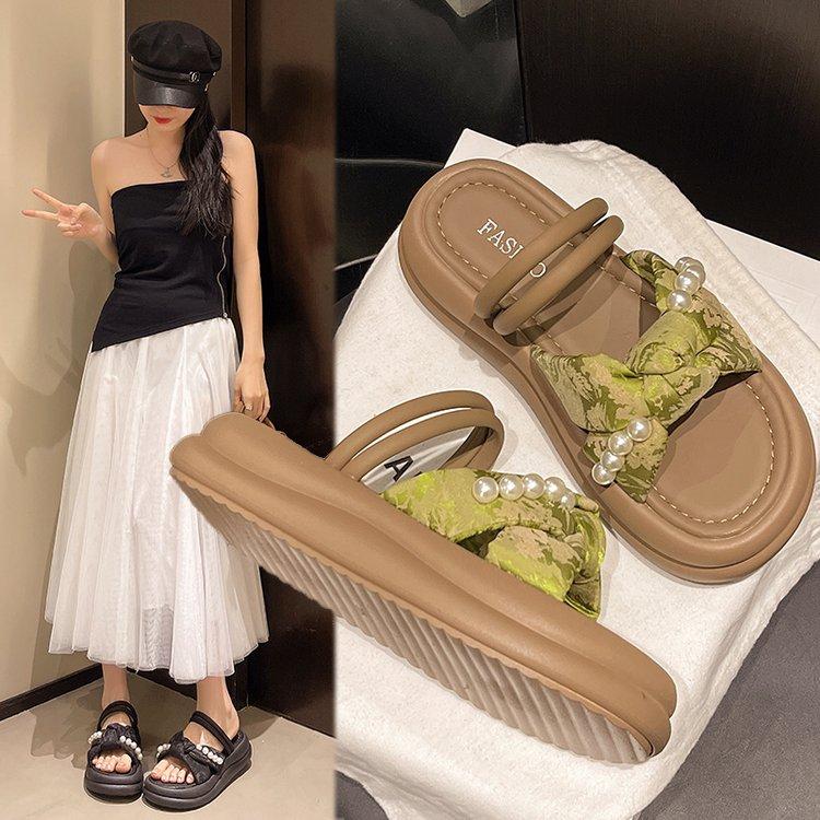 Fashion Slippers Women Summer Shoes Shale Female Beach Pantofle Slides Platform Rubber Sabot 2025 Soft Shoes Slippers Soft Platform Slid