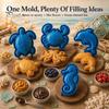 Dough Pocket Maker for Pastry Marine Animal Mini Pie Mold, Durable Non-stick Reusable Cutter, Decorative Interactive Baking Kits Children Hand