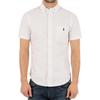 Polo Ralph Lauren Solid Logo Polo Collar Single-Breasted Short Sleeve Shirt Men shirts White 710691428-005