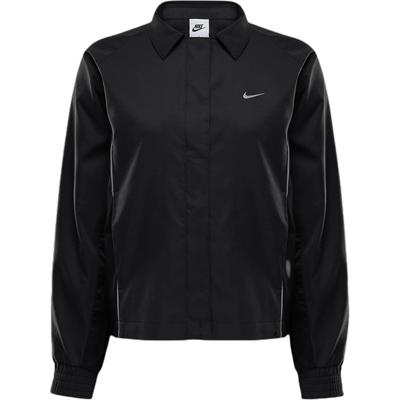 Logo Short Collar Zip Long Sleeve Jacket Women Jackets Black HQ3750-010