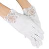 Gloves for a Girl for Communion with a Lace Flower