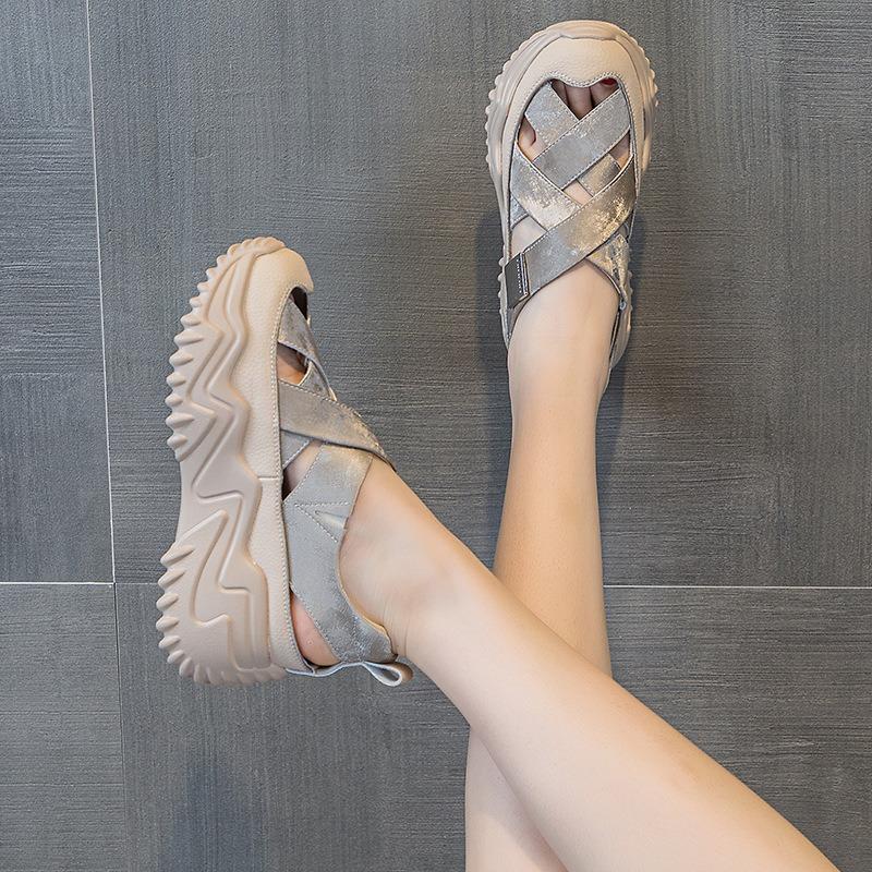 Z8808 inner height increase 7 dad shoes women, summer new versatile thick sole hollow