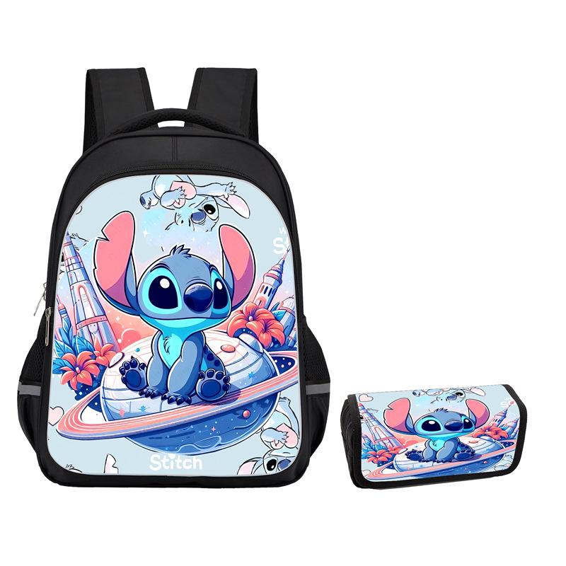 Stitch Peripheral Anime Backpack Men'S And Women'S School Bags