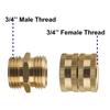 Hose Adapter Male to Male Female to Female Rustproof 3/4'' Brass Connector