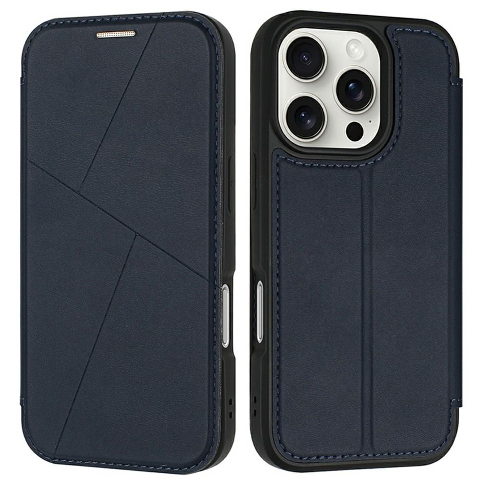 For iPhone 16 Pro Case Magnetic Closure Card Slot Leather Flip Phone Cover