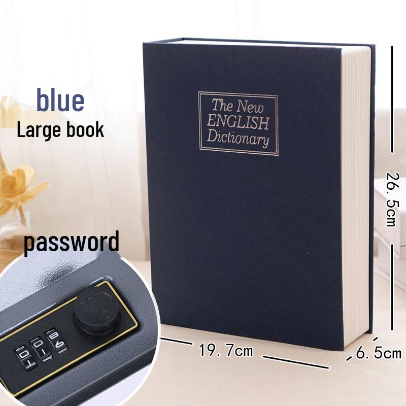 Large Combination Lock Book Safe Piggy Bank for Kids – Cute Birthday Gift for Paper Money and Coins