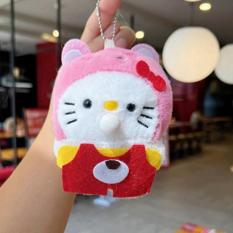 Hello Kitty Plush Keychain With Metal Clasp And Gift For Collectors