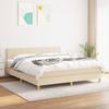 Vidaxl Continental Bed with Mattress, Cream, Fabric, 160X200 Cm