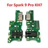Pro Tecno Spark 9 Pro KH7 USB nabíjecí deska Dokovací port Modul mikrofonu Flex kabel