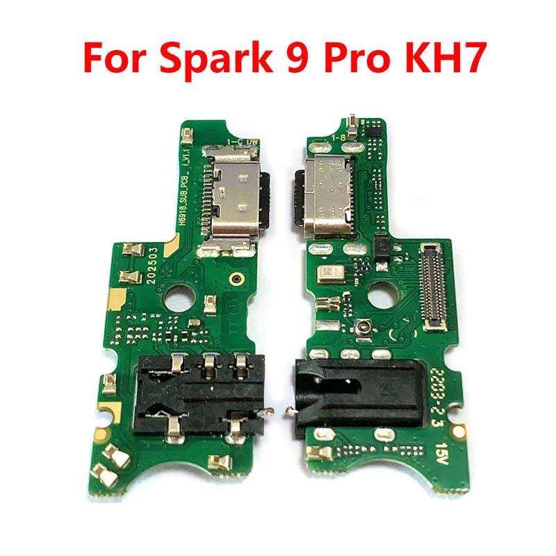 For Tecno Spark 9 Pro KH7 USB Charging Board Dock Port Microphone Module Flex Cable