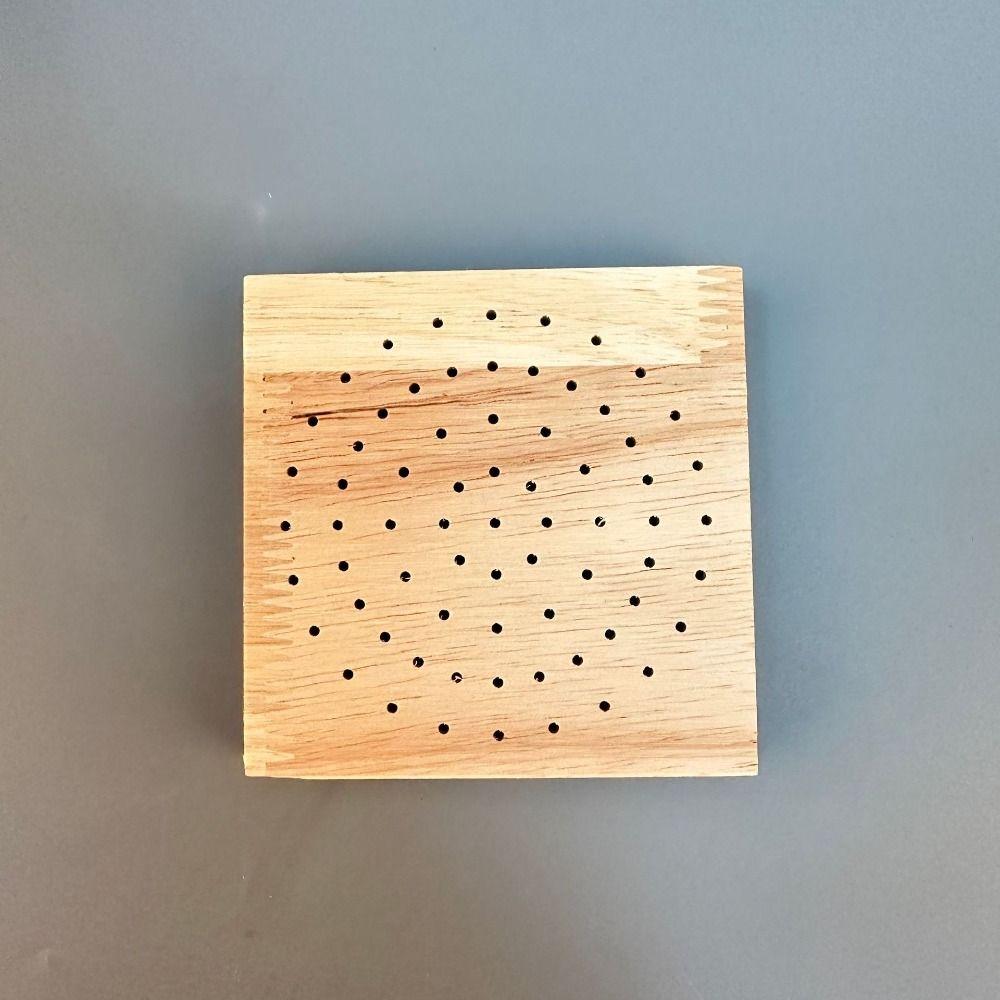 2Pcs Square Wooden Polishing Head Storage Board Save Space Nail Grind Head Organizer  Nail Salons
