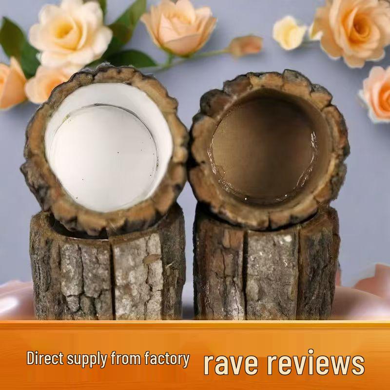 

Рождественское ведро из бересты в стиле ретро с цветочным рисунком, клубникой и деревянными акцентами 6 cm темно-коричневого